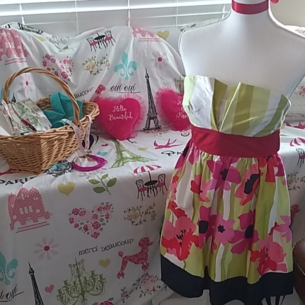 NWT Love Tease brand, strapless, summer dress